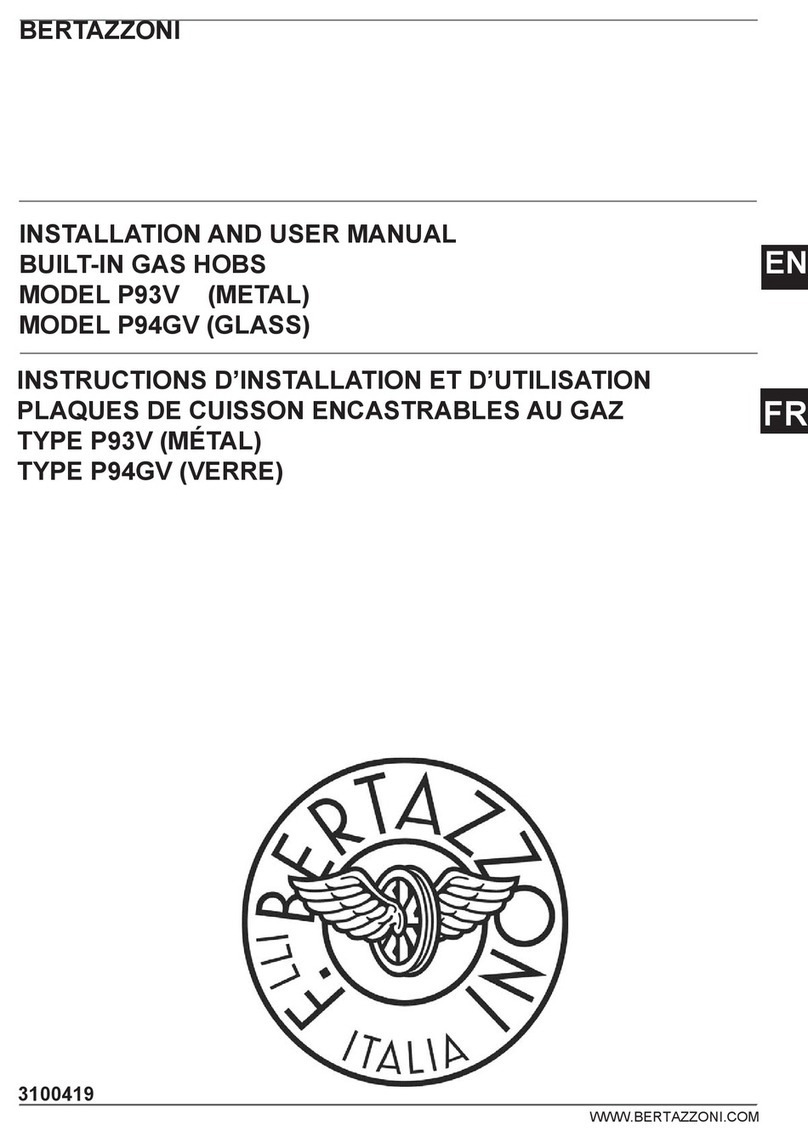 Bertazzoni P93V Installation and user manual