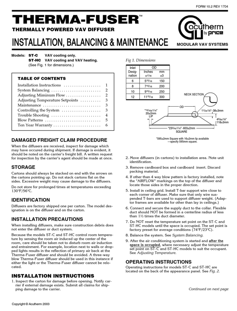 Price acutherm THERMA-FUSER ST-C Installation & maintenance