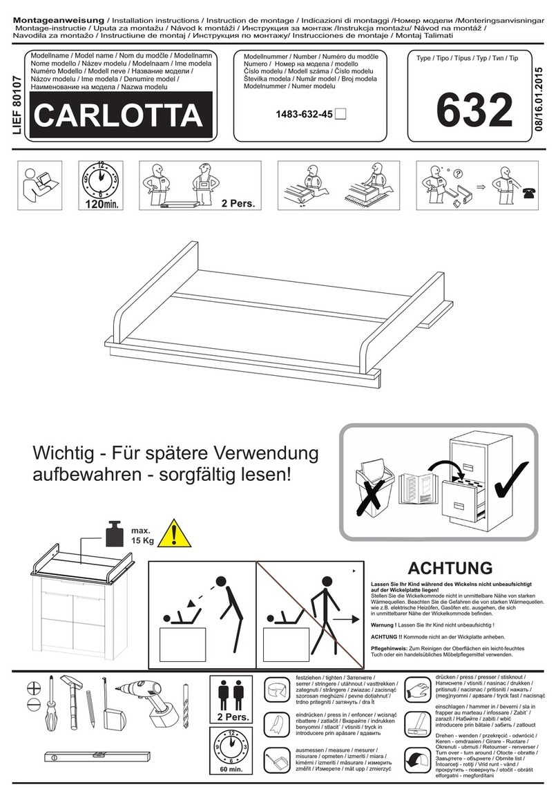 Wohnorama CARLOTTA 632 installation instructions Wohnorama CARLOTTA 632 installation instructions