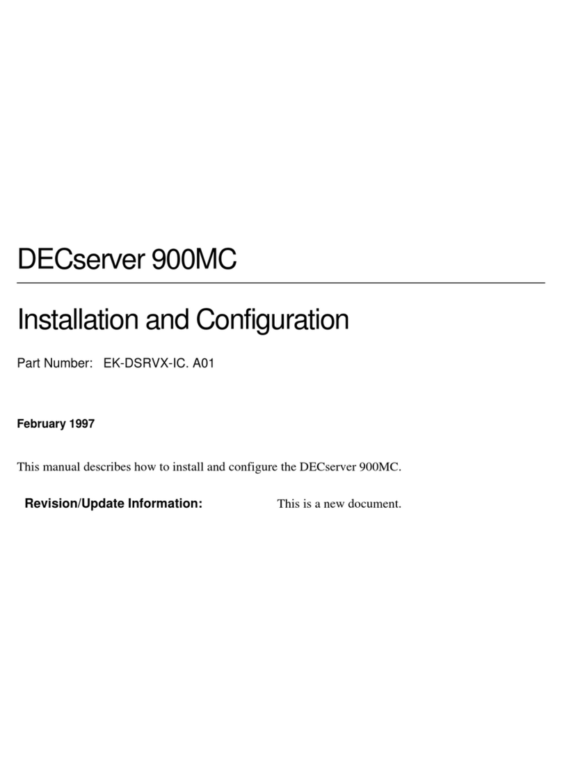 Digital Equipment DECserver 900MC Operating and maintenance instructions