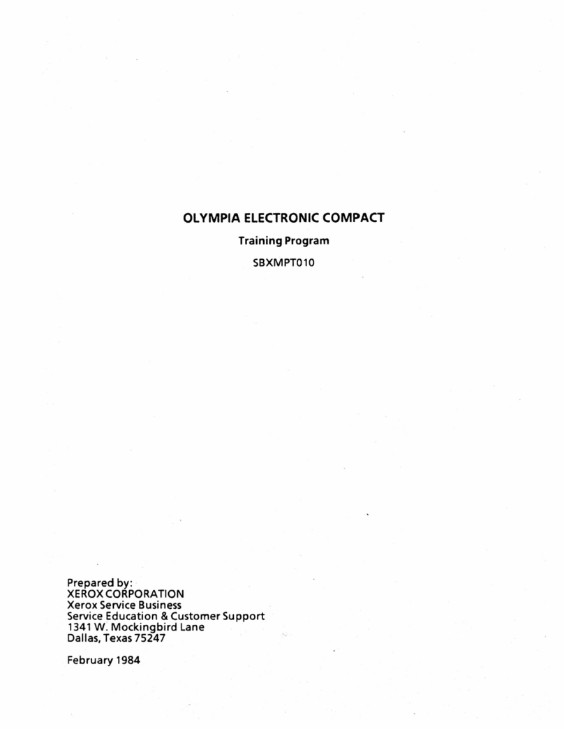 Xerox OLYMPIA ELECTRONIC COMPACT Training program