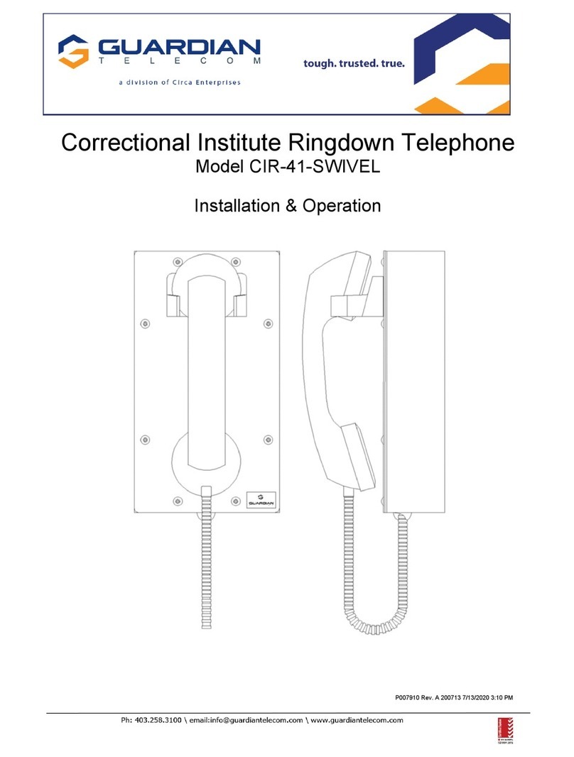 Circa Enterprises Inc. Guardian Telecom CIR-41-SWIVEL Installation & operation