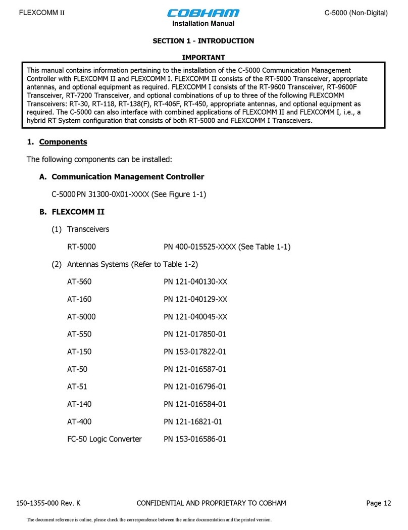 COBHAM Flexcomm I installation manual