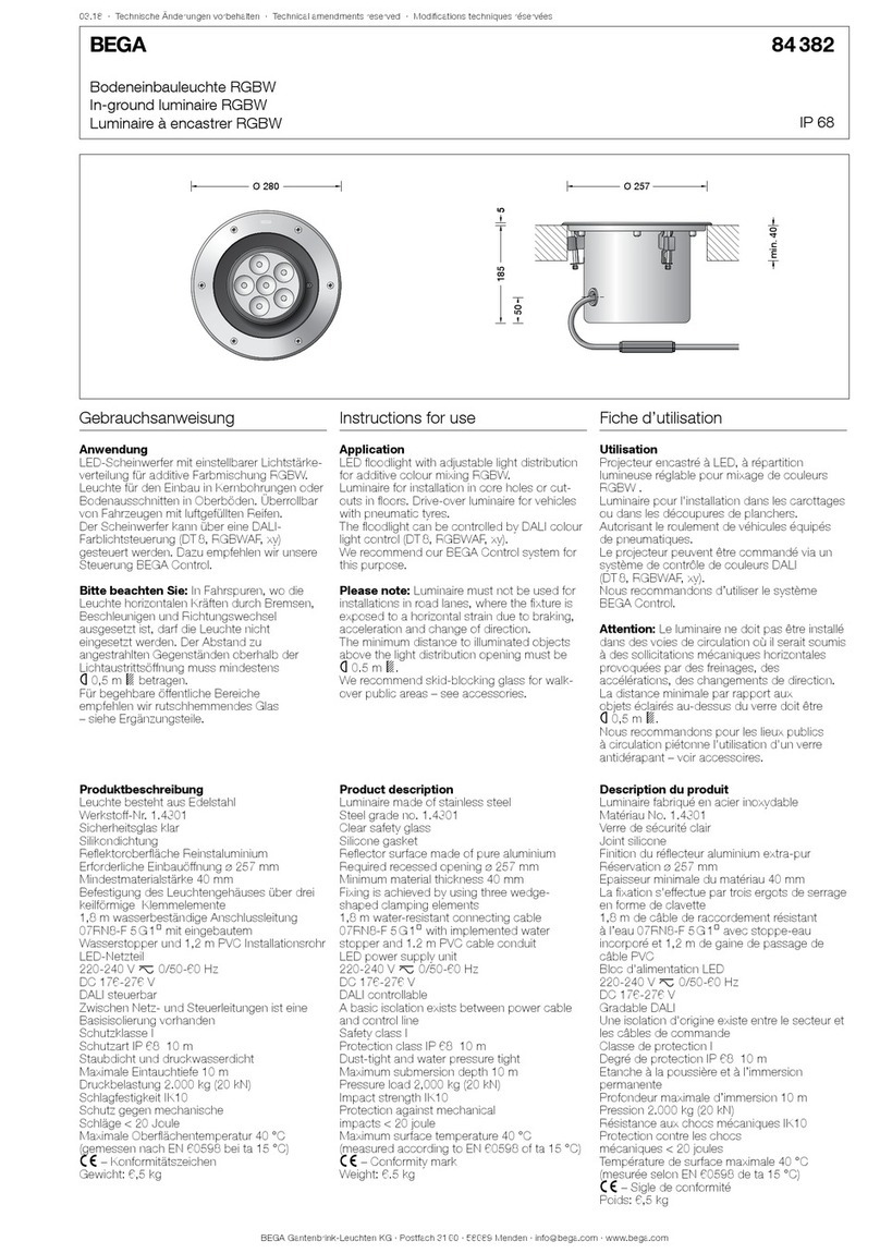 BEGA 84 382 Instructions for use
