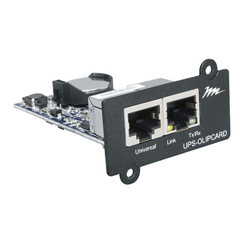 Middle Atlantic Products UPS-OLIPCARD quick start guide