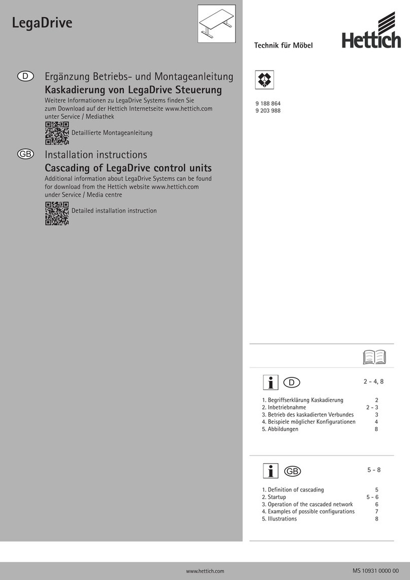Hettich LegaDrive 9 188 864 installation instructions