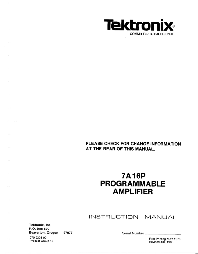Tektronix 7A16P User manual