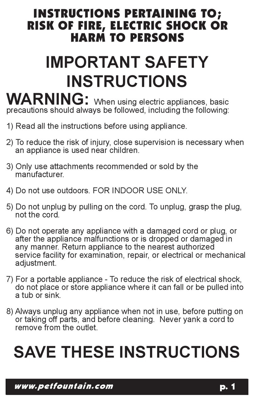 Veterinary Ventures Drinkwell 360 operating instructions