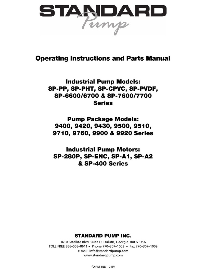 Standard Pump SP-PP Series Service manual