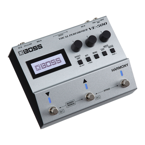BOSSCO VE-500 Parameter guide