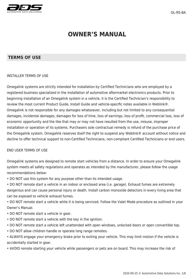 ADS OL-RS-BA owner's manual