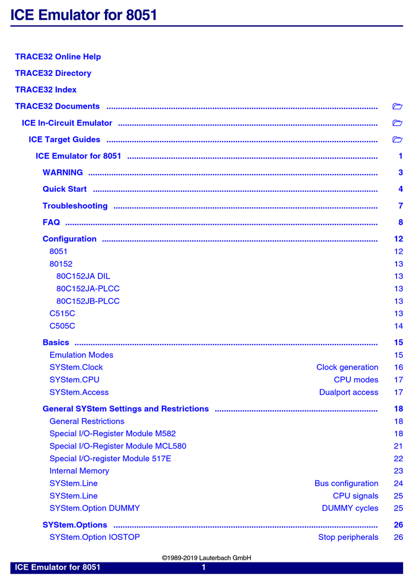 Lauterbach ICE Emulator manual
