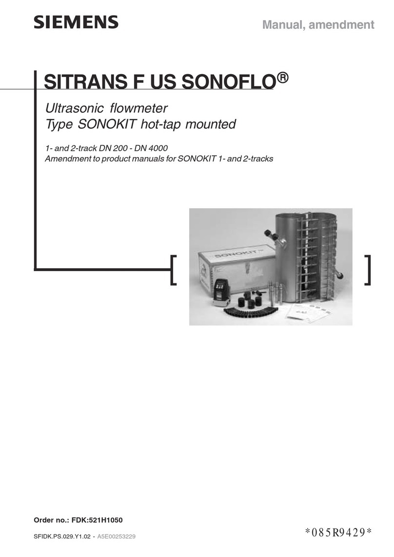 Siemens SITRANS F US SONOFLO SONOKIT manual