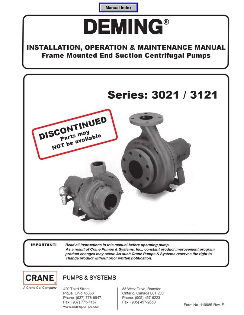 CRANE PUMPS & SYSTEMS Deming 3021 Series User manual
