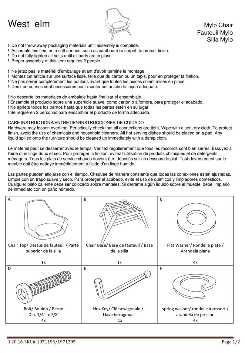 West Elm Mylo Chair 1971196 User manual West Elm Mylo Chair 1971196 User manual
