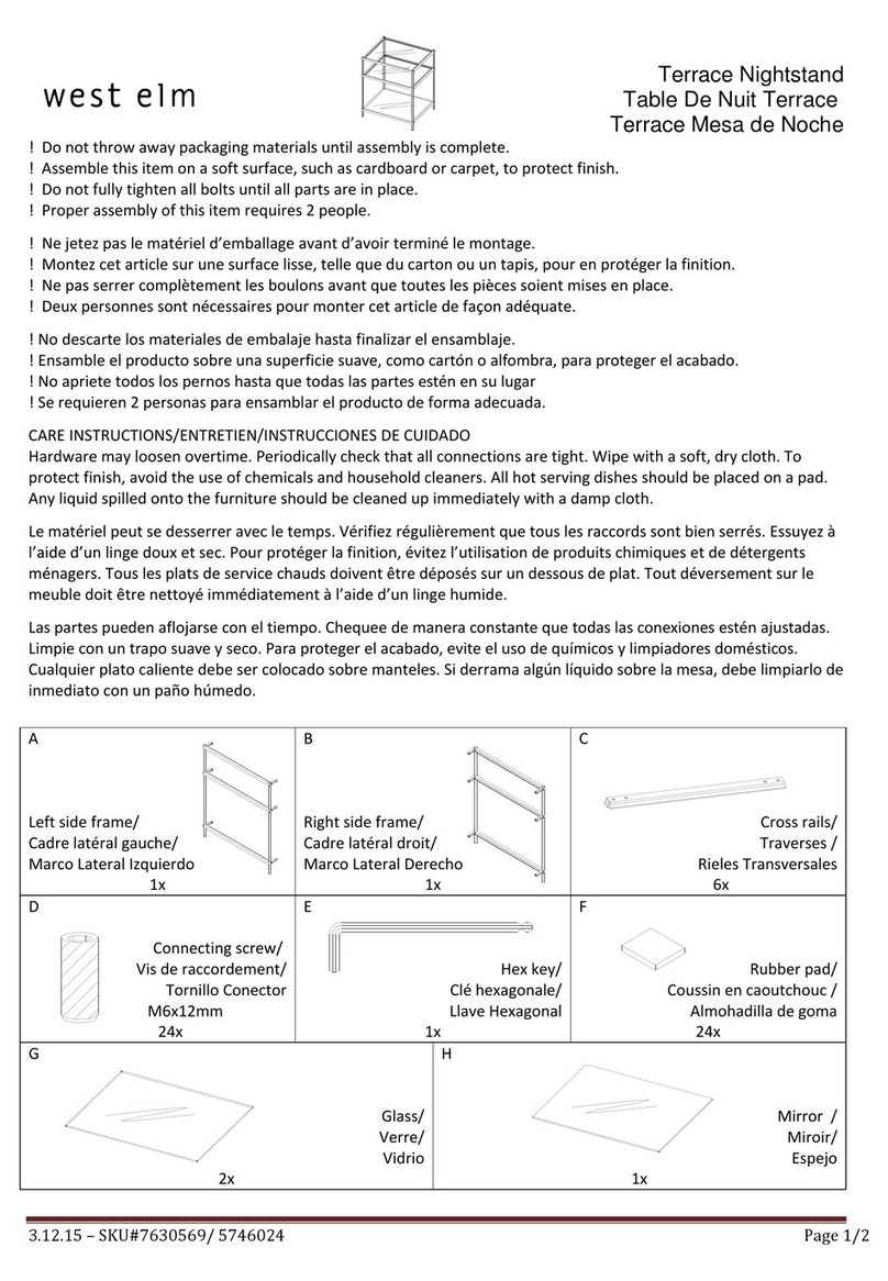 West Elm Terrace Nightstand 7630569 User manual