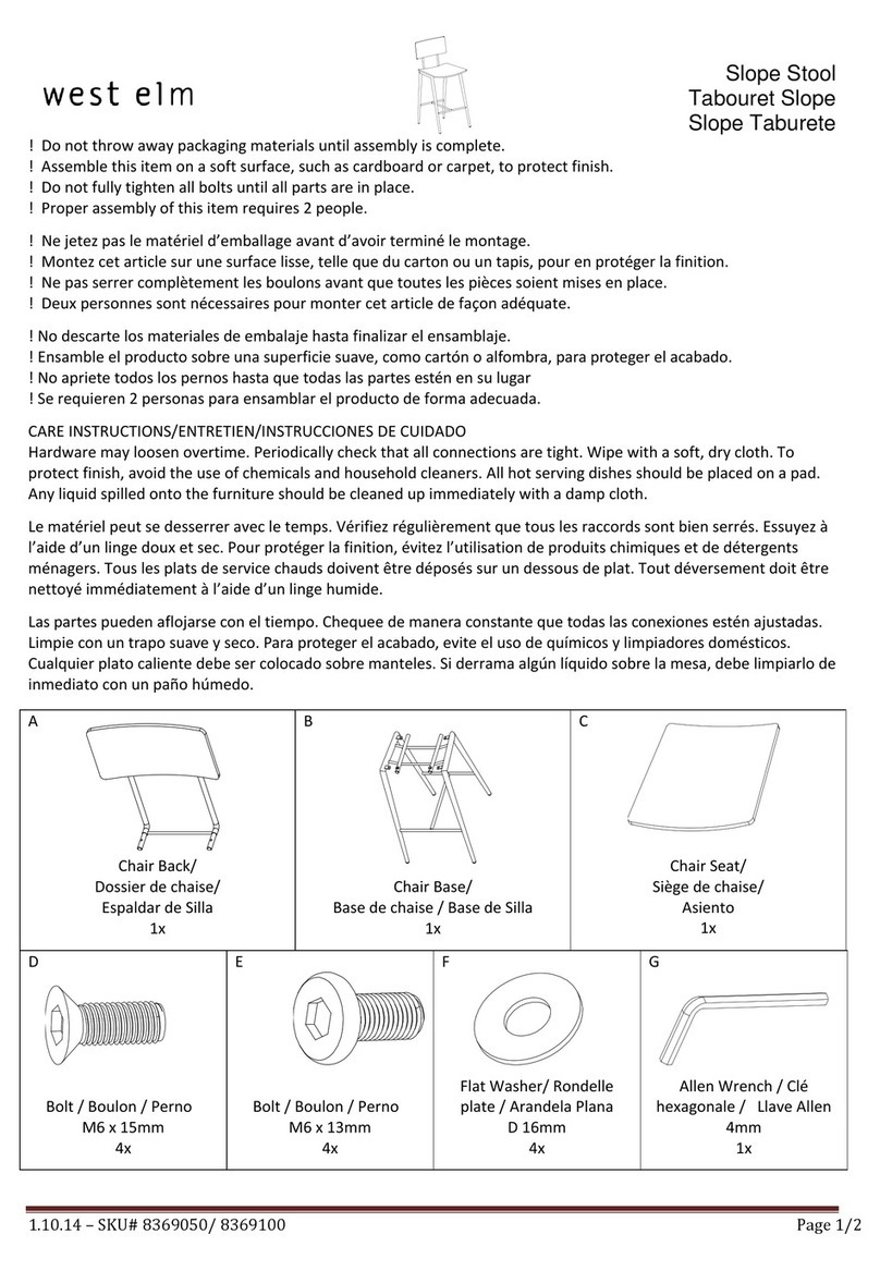West Elm Slope Stool 8369050 User manual West Elm Slope Stool 8369050 User manual