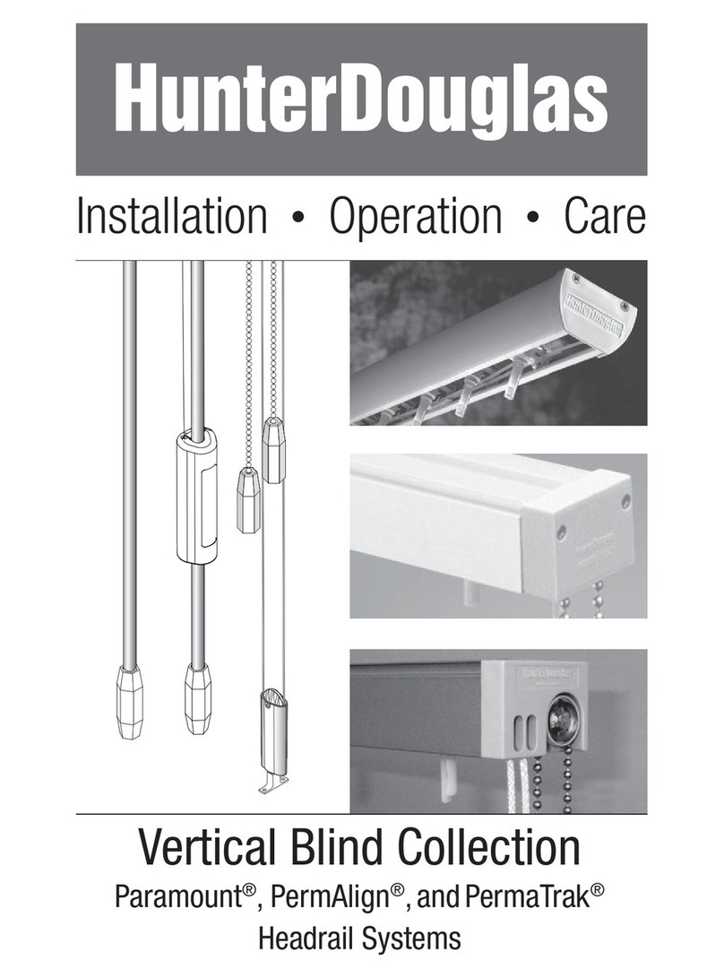 HunterDouglas Paramount Headrail Systems Parts list manual HunterDouglas Paramount Headrail Systems Parts list manual