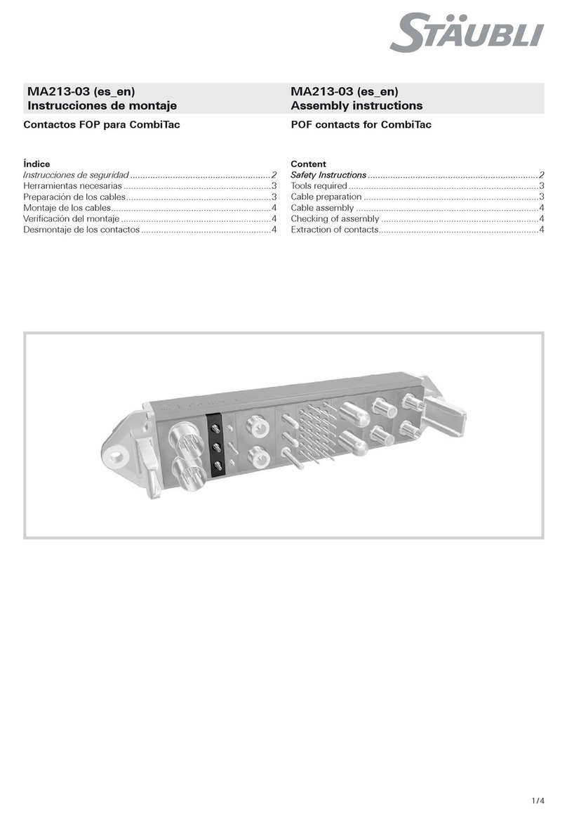 Staubli CombiTac MA213-03 User manual