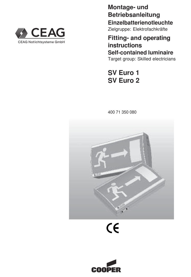 Cooper CEAG SV Euro 1 Fitting and operating instructions