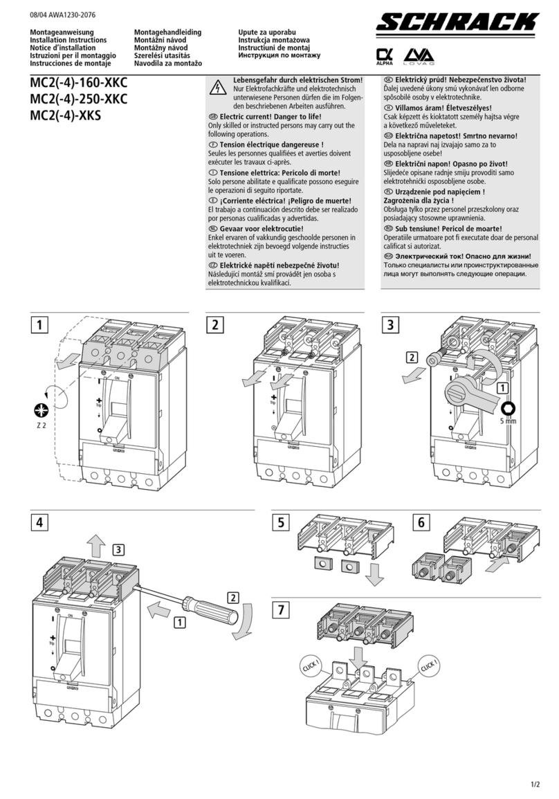 Schrack MC2-160-XKC installation instructions