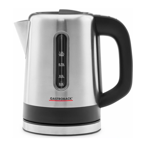 Gastroback DESIGN KETTLE MINI User manual