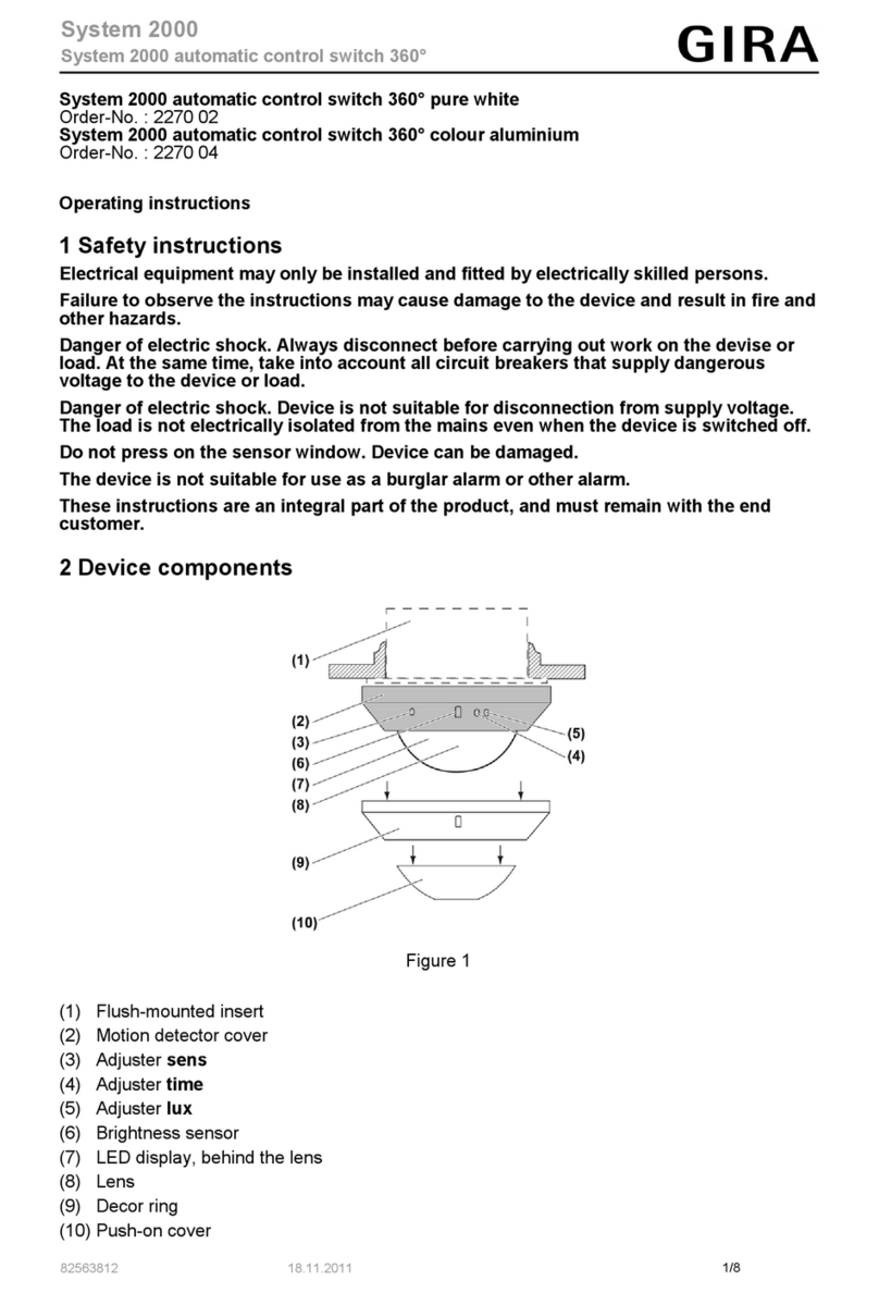 Gira System 2000 User manual