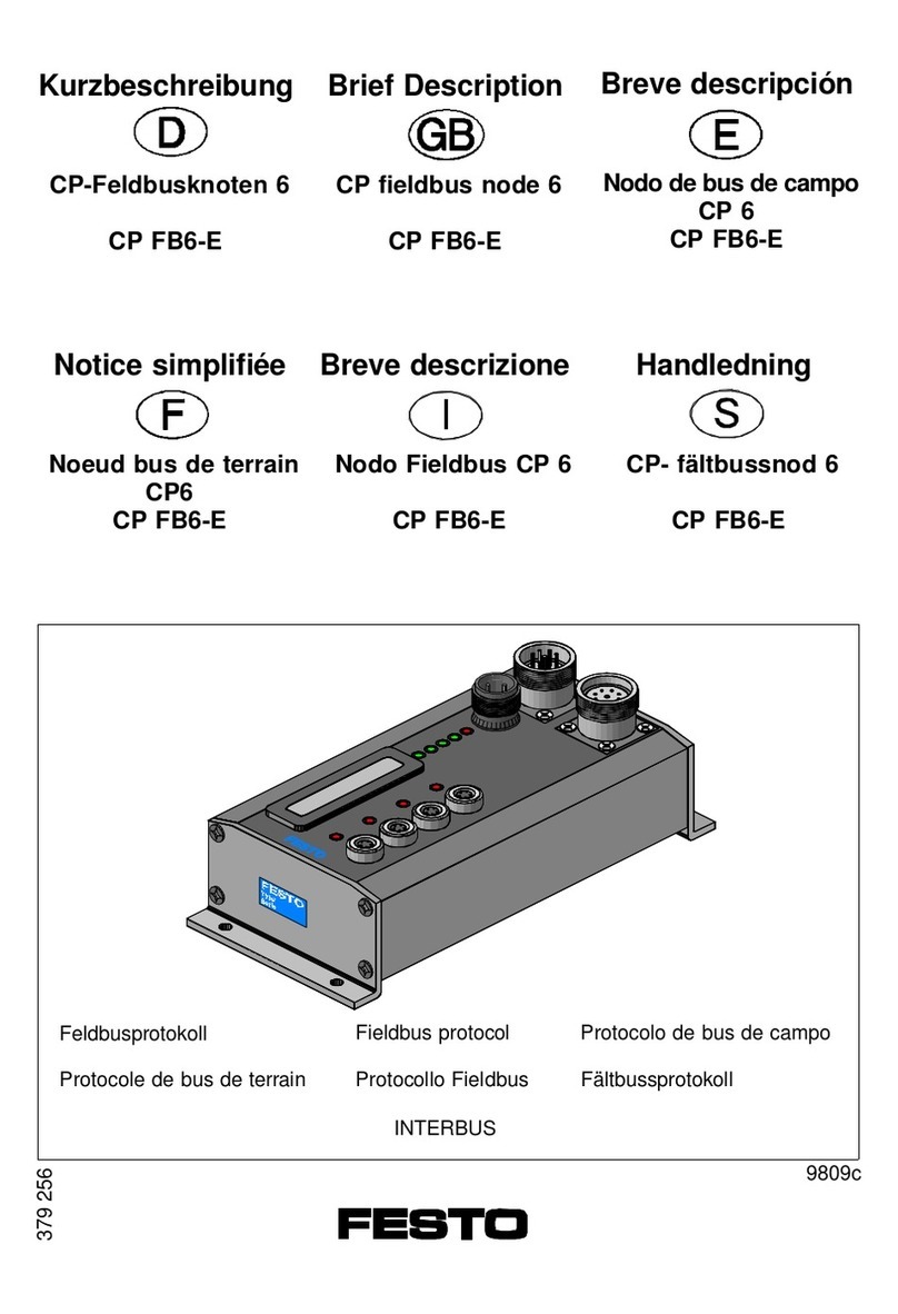 Festo Compact Performance CP-FB6-E Parts list manual