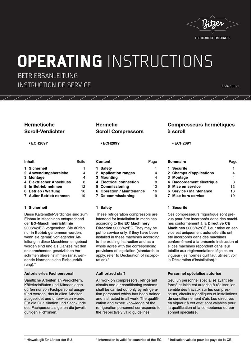Bitzer ECH209Y operating instructions Bitzer ECH209Y operating instructions
