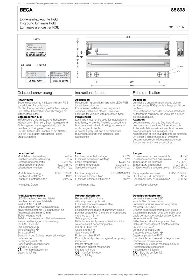 BEGA 88 898 User manual