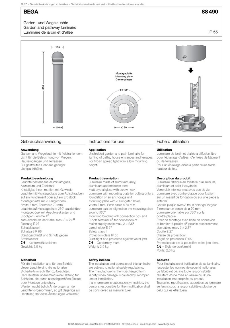 BEGA 88 490 Instructions for use