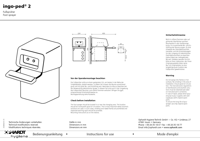 ophardt Ingo-ped 2 Instructions for use