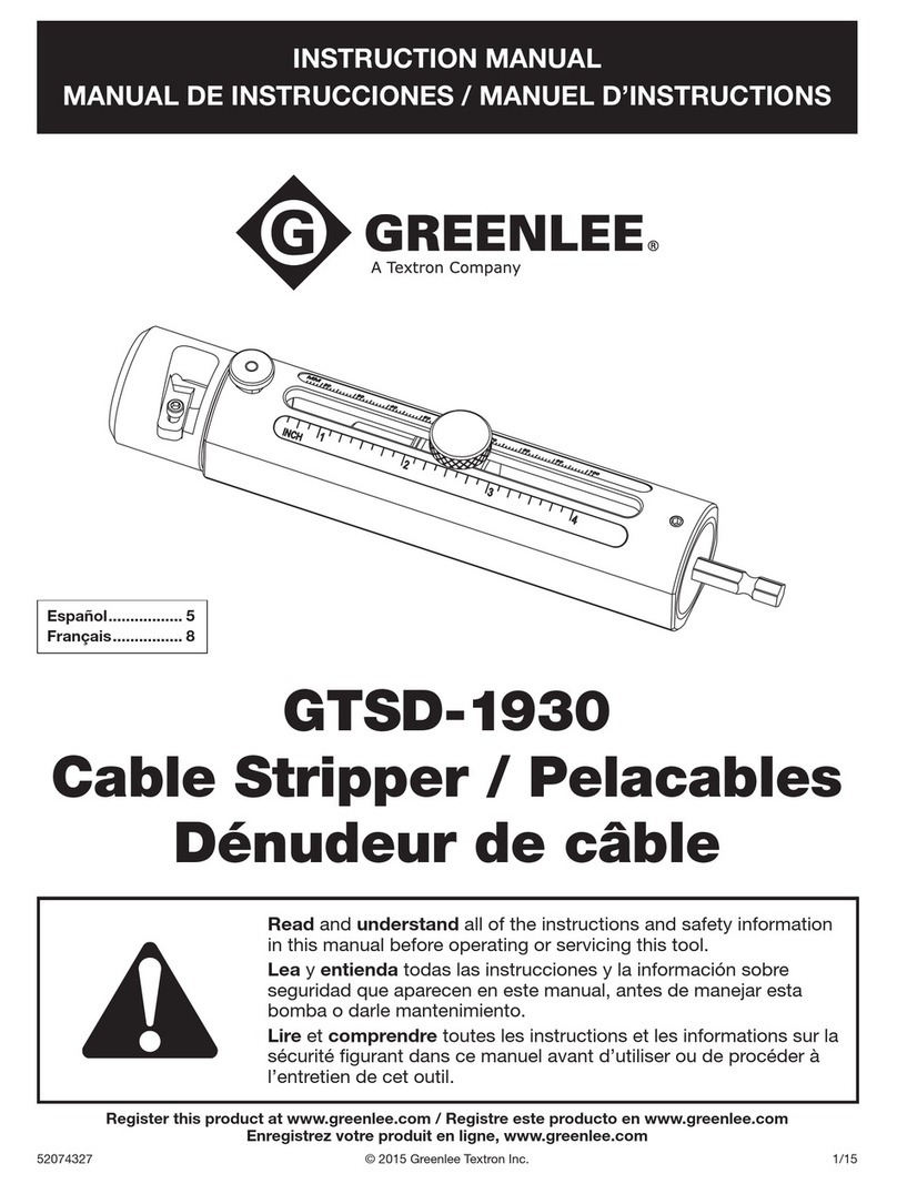 Textron Greenlee GTSD-1930 User manual Textron Greenlee GTSD-1930 User manual