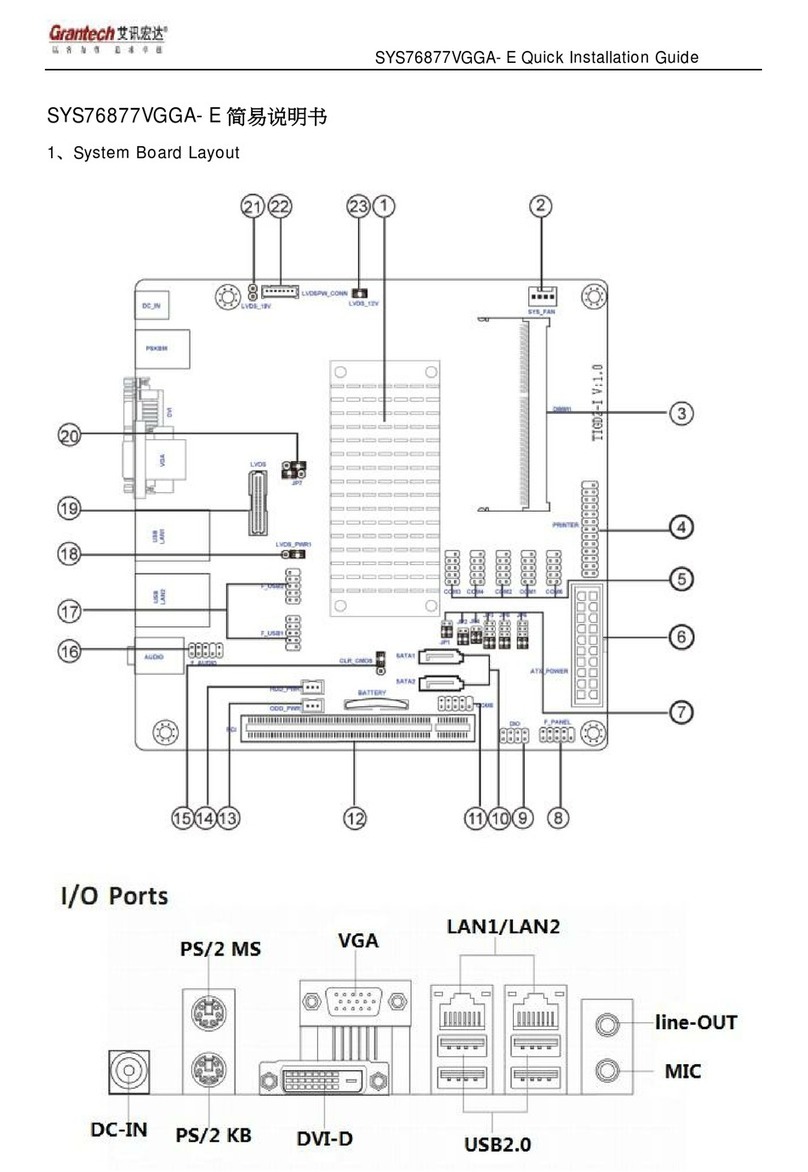 Grantech SYS76877VGGA-E Quick installation guide
