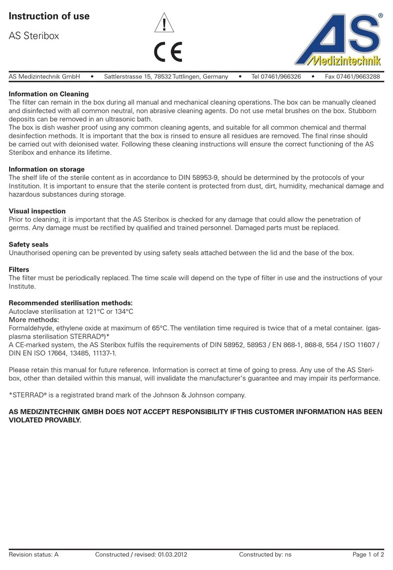 AS Steribox Instructions of use AS Steribox Instructions of use