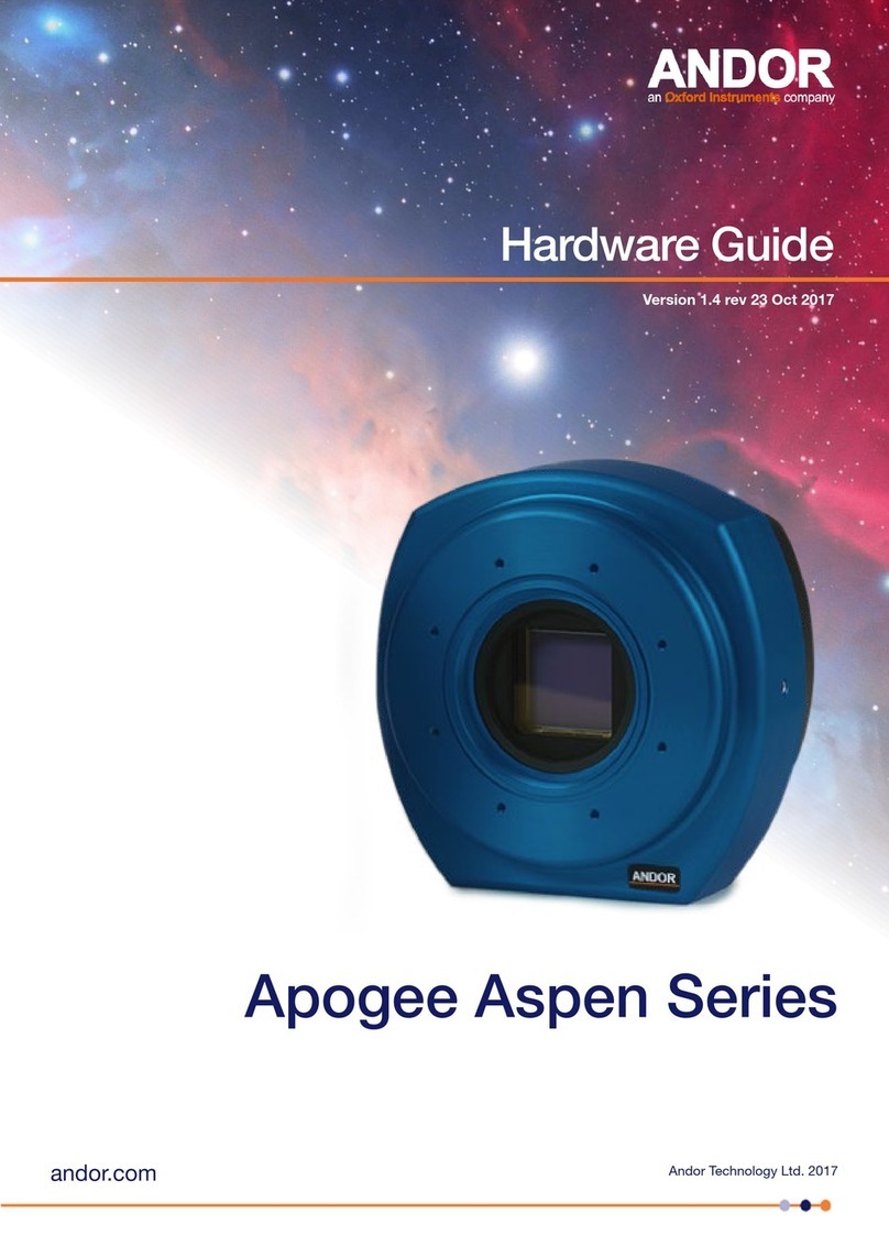Oxford Instruments Andor Apogee Aspen Series Installation instructions