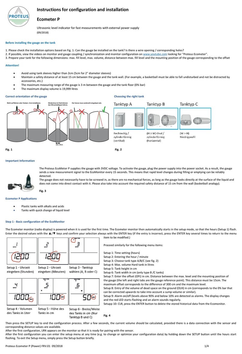 Proteus Ecometer P nstructions for configuration and installation