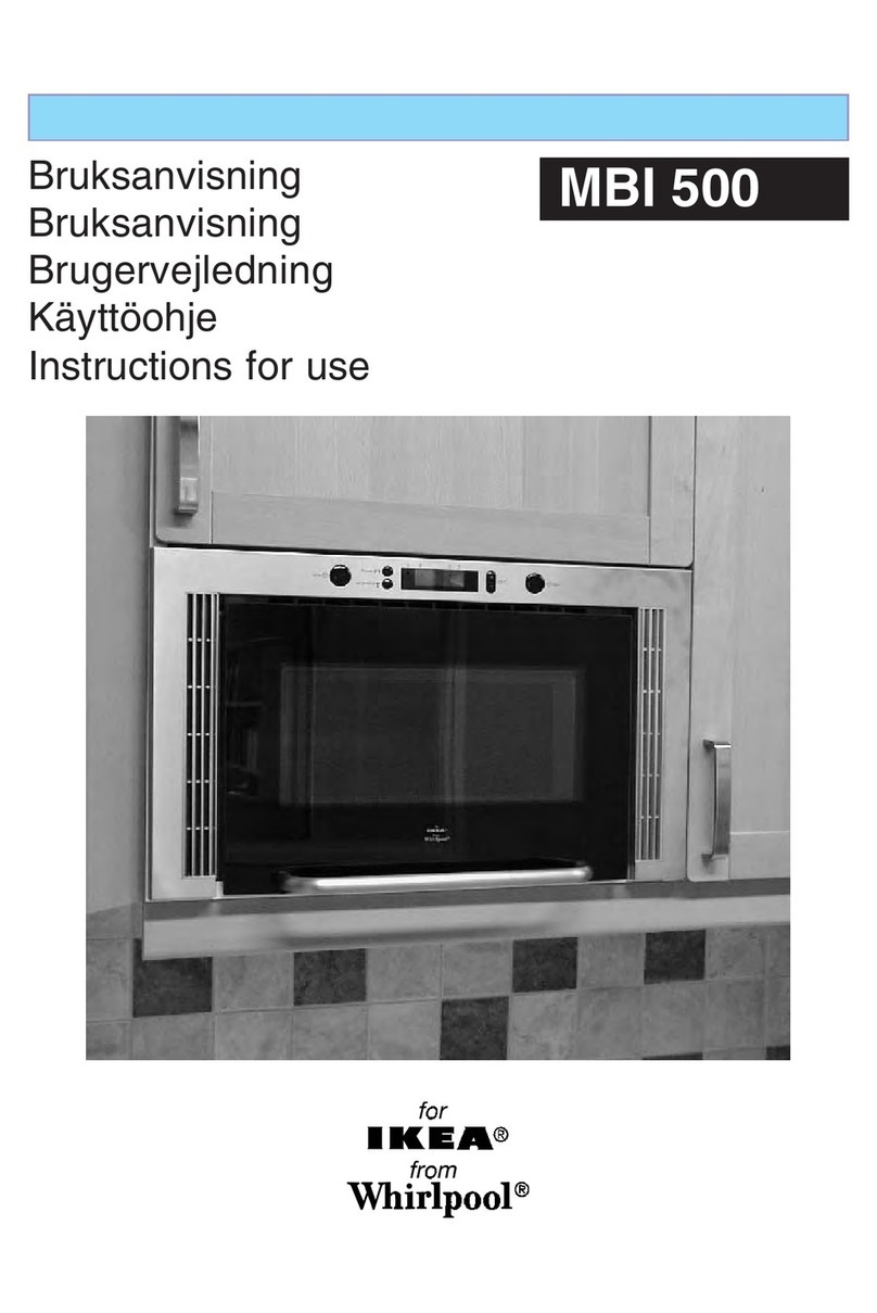 Whirlpool MBI 500 Instructions for use