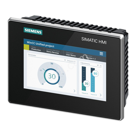 Siemens MTP700 Unified Comfort User manual