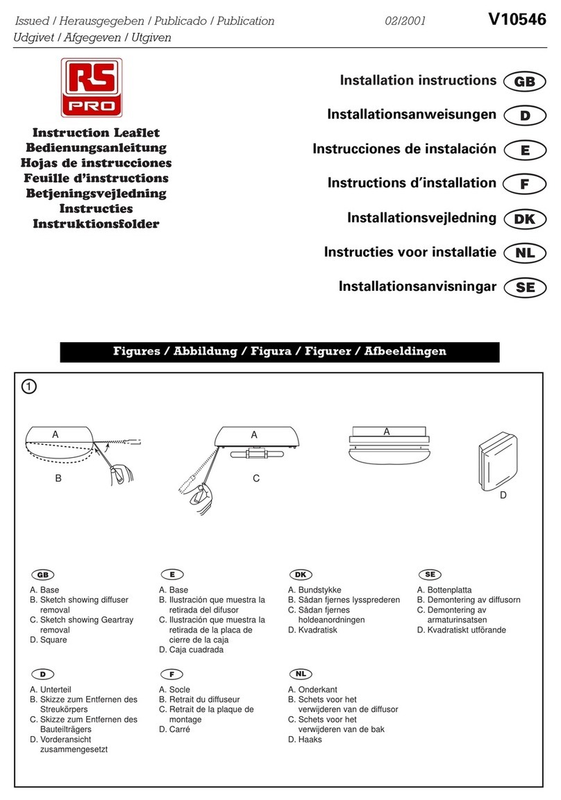 RS PRO 227-8069 installation instructions