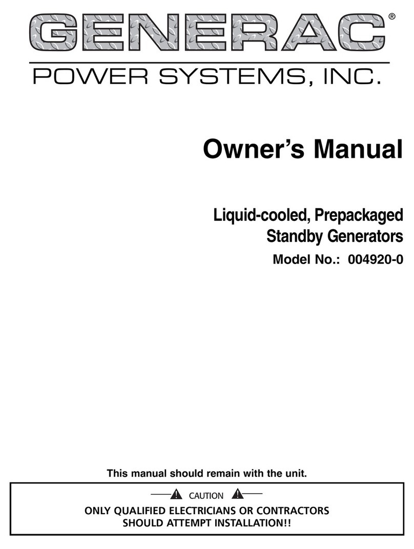 Generac Power Systems 004920-0 User manual