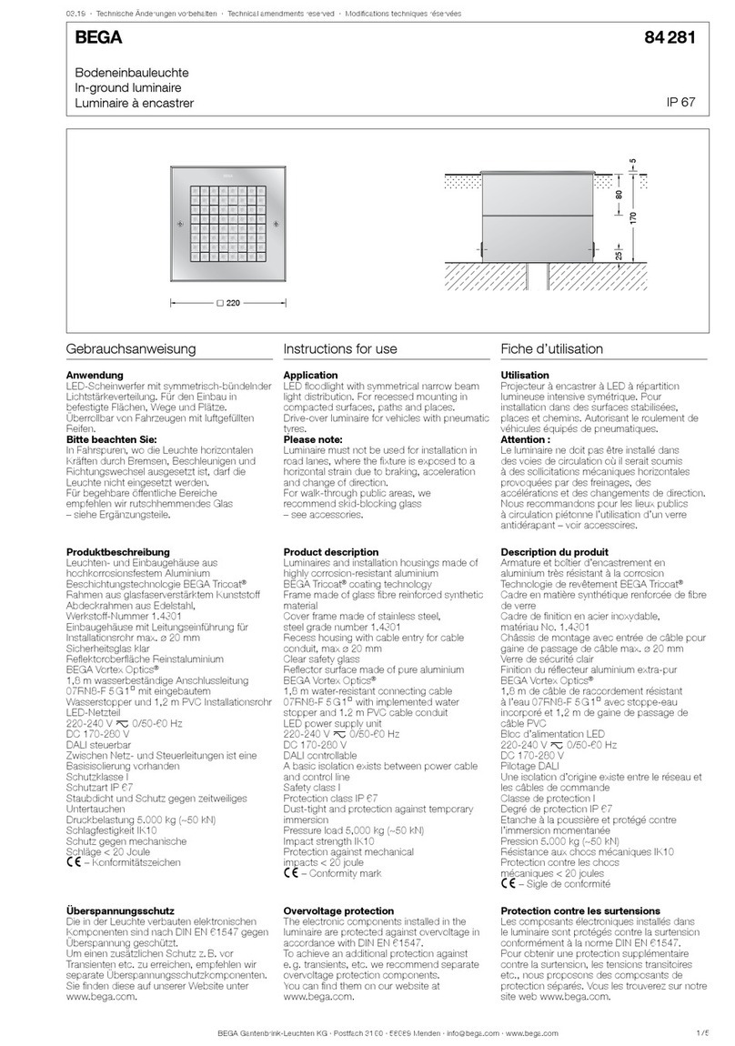 BEGA 84 281 Instructions for use