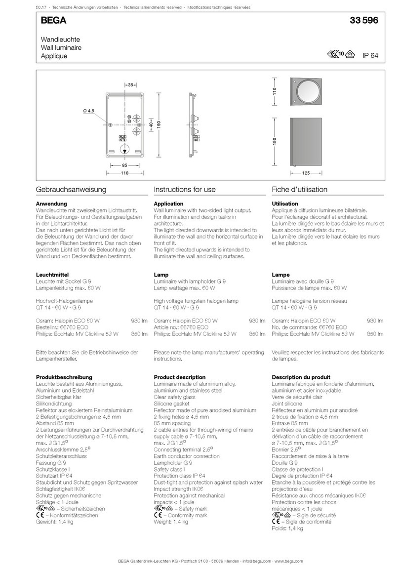 BEGA 33 596 Instructions for use BEGA 33 596 Instructions for use