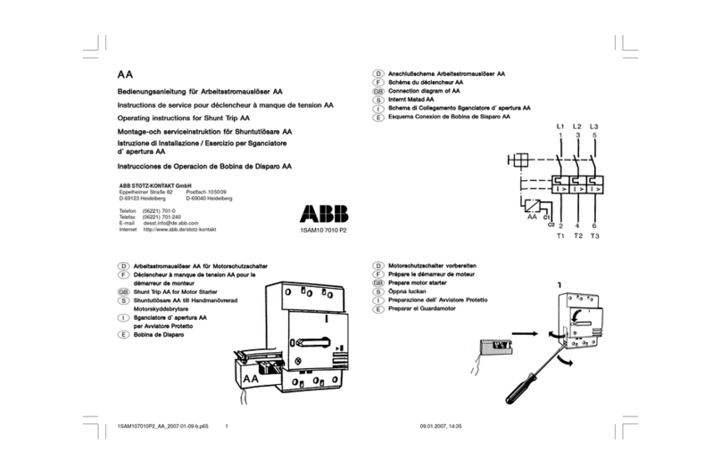 ABB Shunt Trip AA User manual