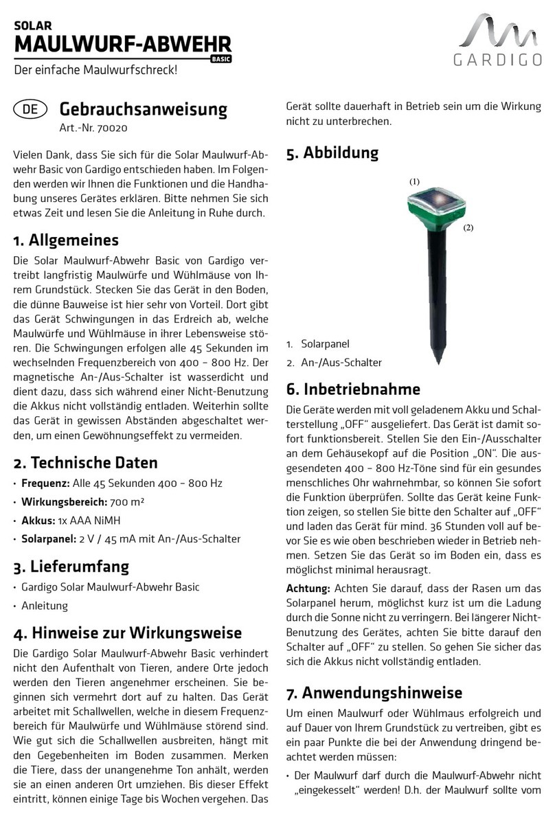 Gardigo 70020 Instructions for use