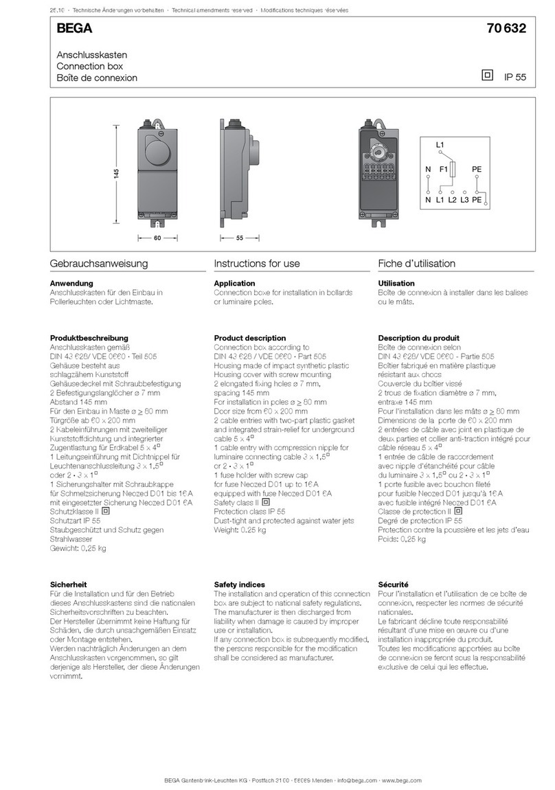 BEGA 70 632 Instructions for use