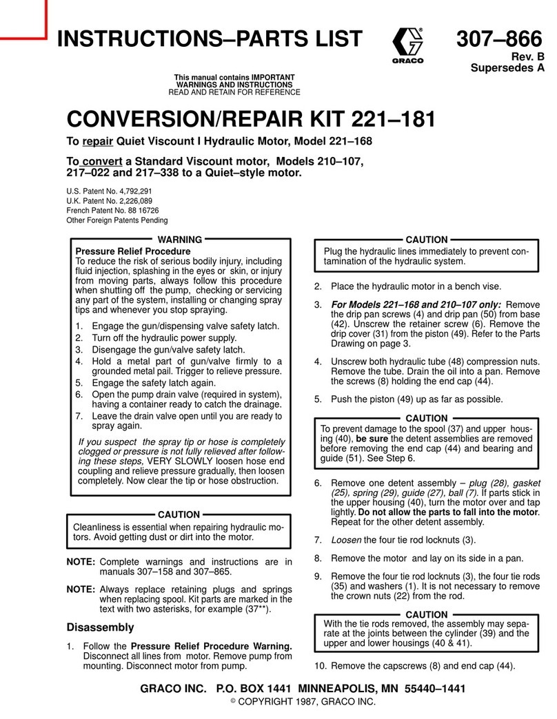 Graco 221-181 Instructions-parts list
