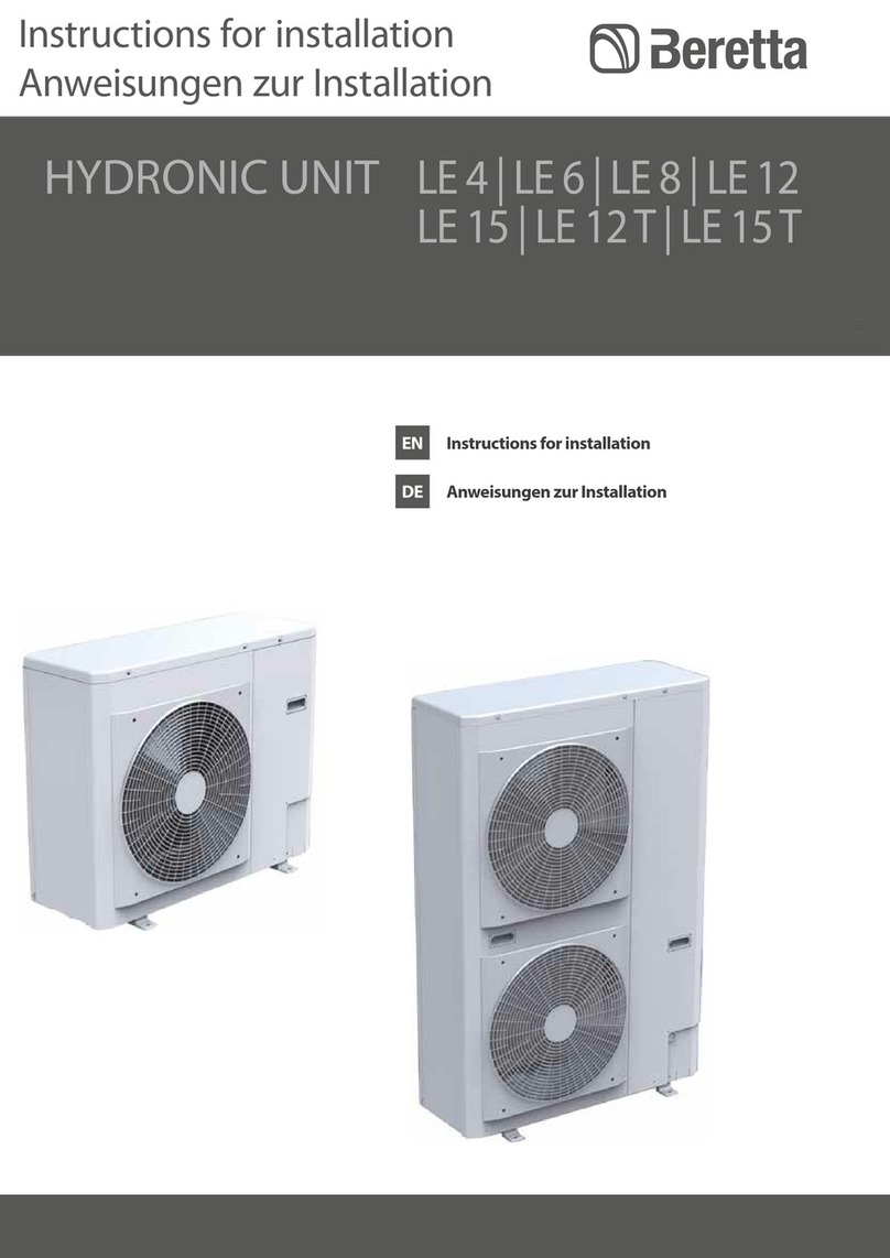 Beretta HYDRONIC UNIT LE 4 Instructions for installation