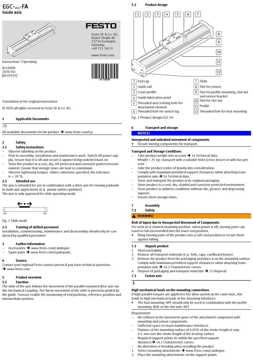 Festo EGC FA Series User manual