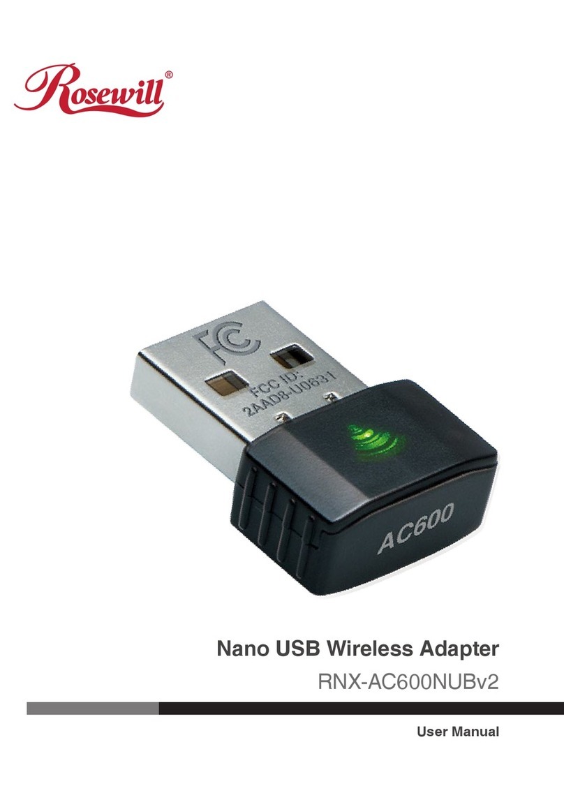Rosewill RNX-AC600NUBv2 User manual Rosewill RNX-AC600NUBv2 User manual